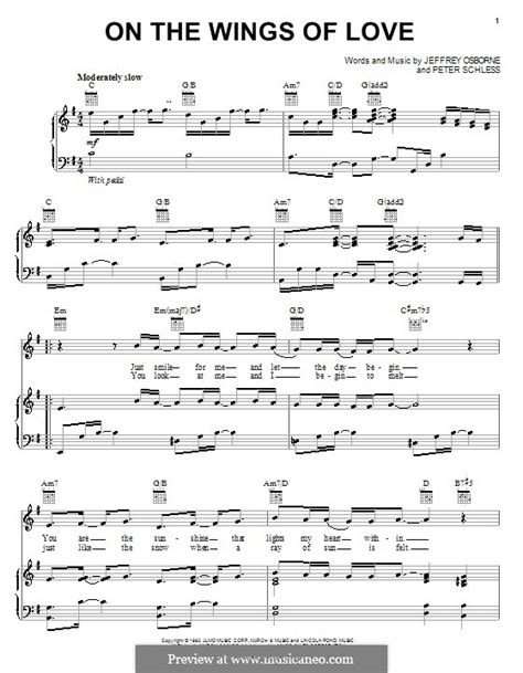 On the Wings of Love by P. Schless - sheet music on MusicaNeo