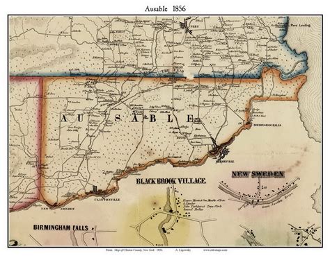 New York Custom Town Map Prints