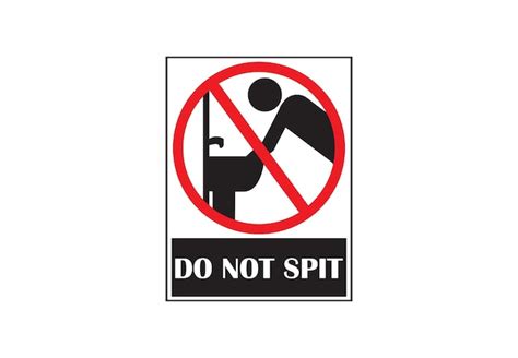 Premium Vector | Do not spit sign vector