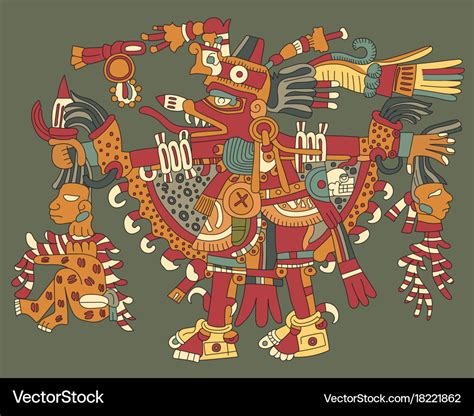 Aztec gods Royalty Free Vector Image - VectorStock