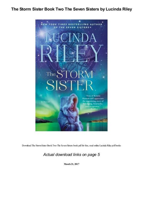 The Storm Sister Book Two The Seven Sisters by Lucinda Riley pdf