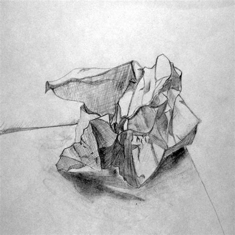 BYUH Drawing: Crumpled Paper Drawing