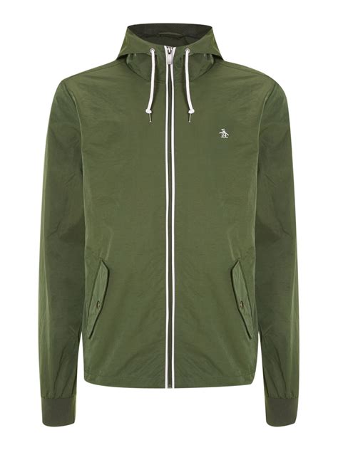 Original penguin Hooded Ratner Jacket in Green for Men | Lyst