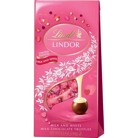 Lindt Lindor Milk and White Milk Chocolate Truffles Limited Edition, 8.5 Oz. - Walmart.com