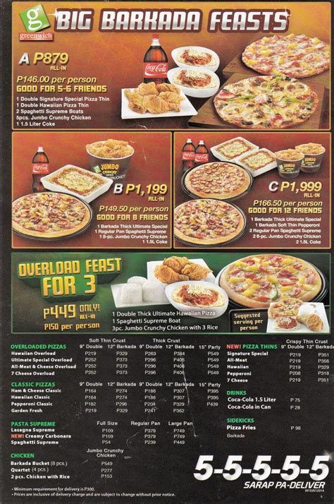 Greenwich Pizza Menu Flyer in 2022 | Greenwich pizza, Food menu, Food