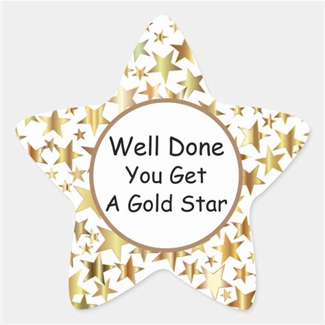 Gold Star Stickers | Zazzle