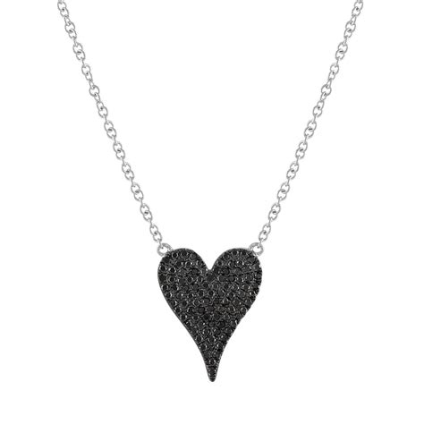 Black Diamond Small Heart Necklace – Stephanie Gottlieb