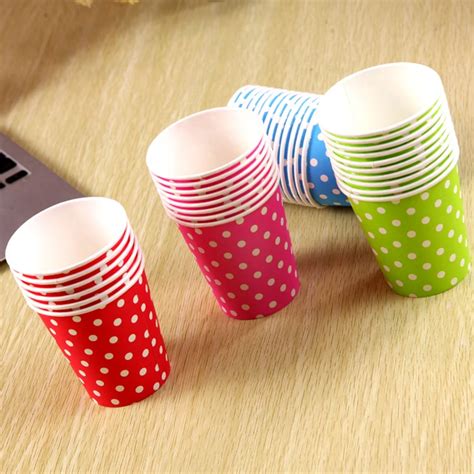 Aliexpress.com : Buy 50pcs/Pack Party Paper Cup Disposable Cup Color ...