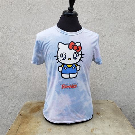 Sanrio Men's Blue and Red T-shirt | Depop