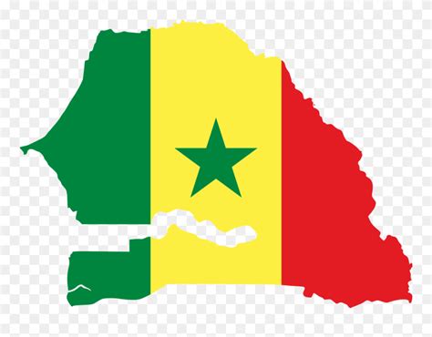 Flag Map Of Senegal Drapeau Bandiera Bandeira Flagga - Senegal Flag Map ...