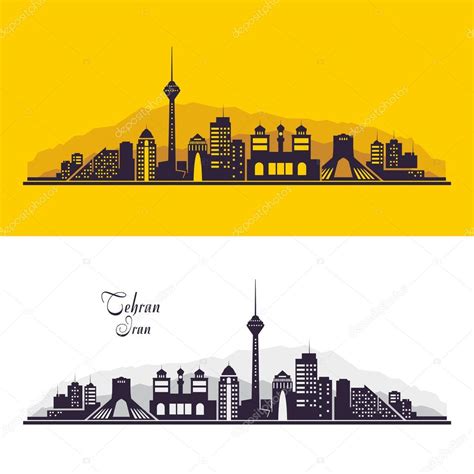 Tehran Iran city skyline Stock Vector by ©nnfotograf 109847444