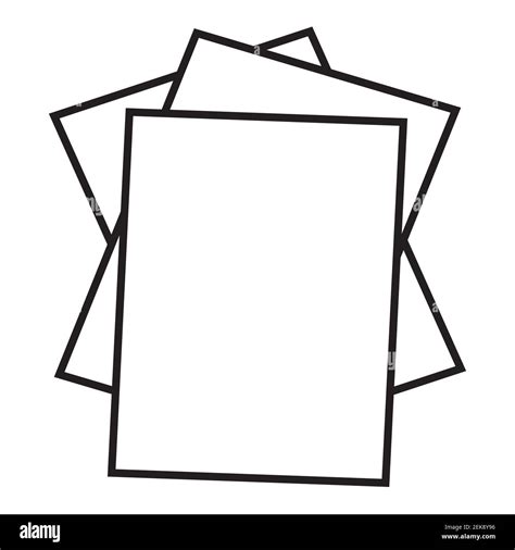 Blank paper icon on white background vector Stock Photo - Alamy