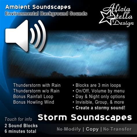 Second Life Marketplace - Thunderstorm Soundscapes - 6 Total Mins of ...