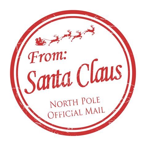 Santa Stamps Printables