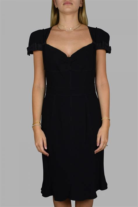 Luxury dress for women - Prada black dress with sleeves