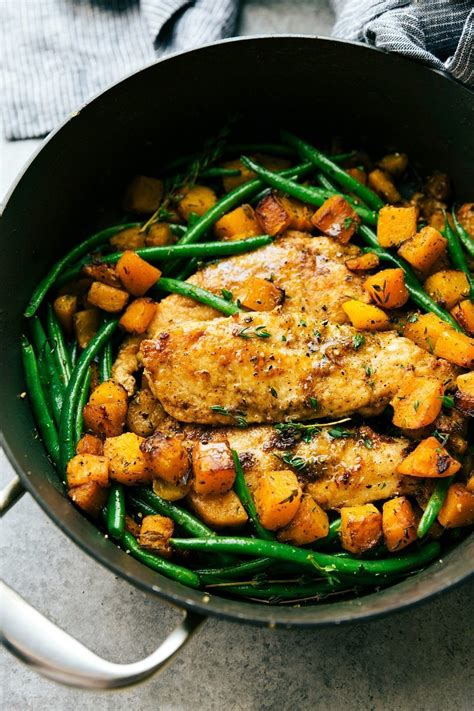 Skillet Chicken and Butternut Squash | Chelsea's Messy Apron