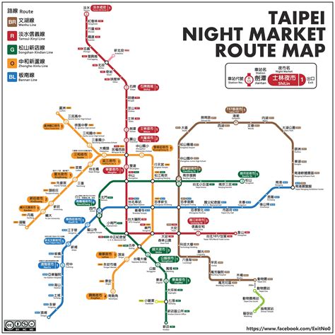 Taipei night market map - Map of Taipei night markets (Taiwan)