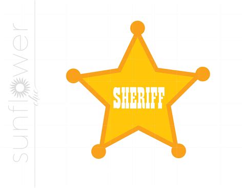 Sheriff Badge SVG Sheriff Badge Clipart Sheriff Badge Cut - Etsy