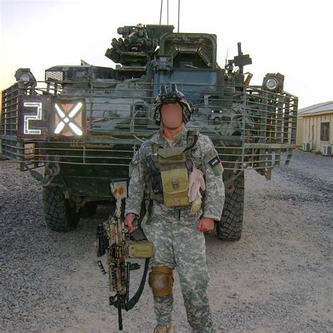 A U.S Army Ranger from the 75th Ranger Regiment stands in front of a ...