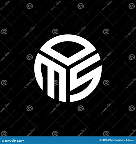 OMS Letter Logo Design on Black Background. OMS Creative Initials Letter Logo Concept Stock ...