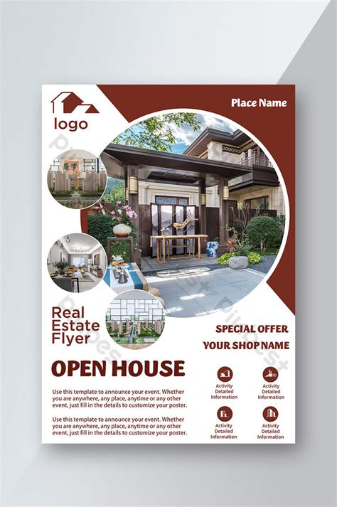 Real Estate Outdoor Villa House Sale Icon Presentation Flyer | PSD Free Download - Pikbest