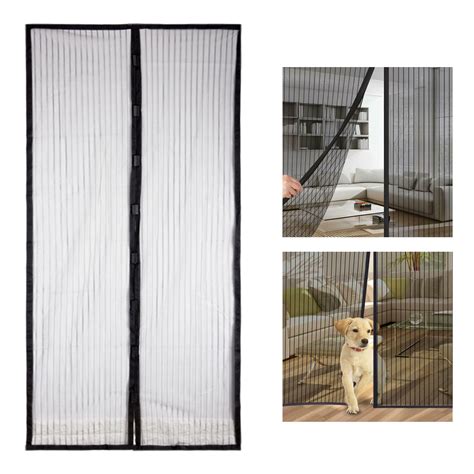 Magnetic Screen Door for Single Door, Heavy Duty White Mesh Screen Door ...