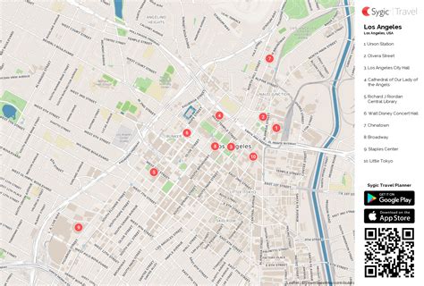 Los Angeles Map With Attractions - Map Of Counties Around London