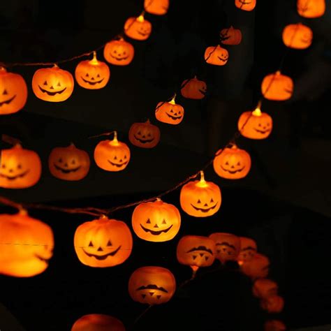 LED Pumpkin Lights Halloween String Lights Home and Outdoor Decoration ...