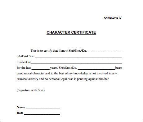 4+ Character Certificates - Word Excel Templates