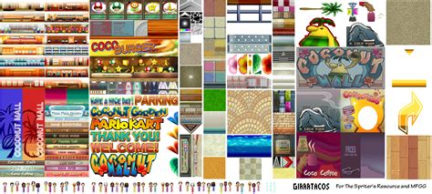 Wii - Mario Kart Wii - Coconut Mall - The Textures Resource