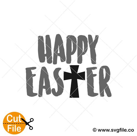 Happy Easter Cross SVG - Svgfile.co - 0.99 Cent SVG Files - Life Time ...