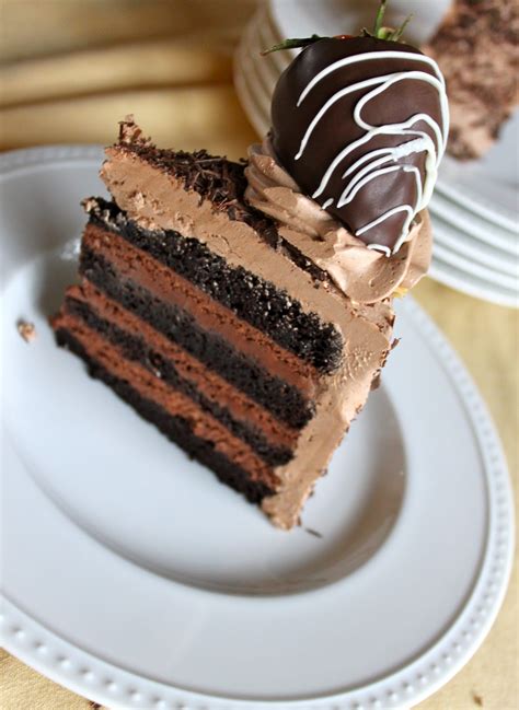 Cafe Coco: Dark Chocolate Cake with Dark Chocolate Mousse Filling and Chocolate Italian Meringue ...