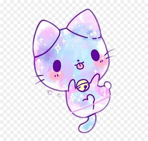 Colorful Cute Kawaii Galaxy Anime Manga Kitten Kitty - Kawaii Galaxy Cute Drawings, HD Png ...