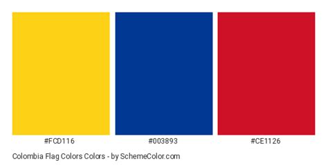 Colombia Flag Colors » Country Flags » SchemeColor.com