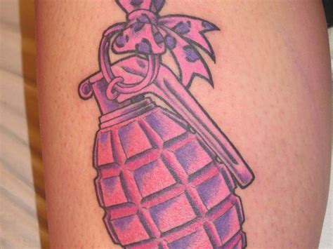 Pink grenade tattoo | Tattoos, Girly tattoos, Grenade tattoo