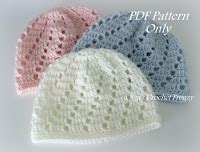 Lacy Crochet: V-Stitch Newborn Beanie, Free Crochet Pattern