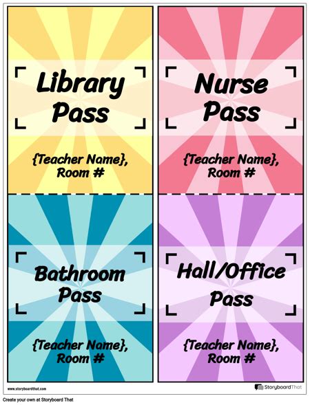 Printable Hall Passes | Hall pass, Bathroom pass, Restroom pass