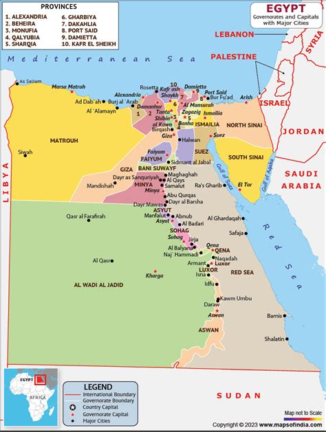 Political Map Of Egypt - Venus Jeannine