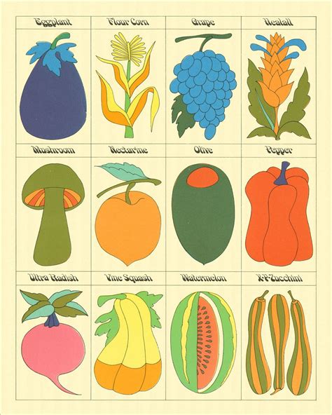 John Alcorn, Vegetables print Food Illustrations, Illustration Art ...