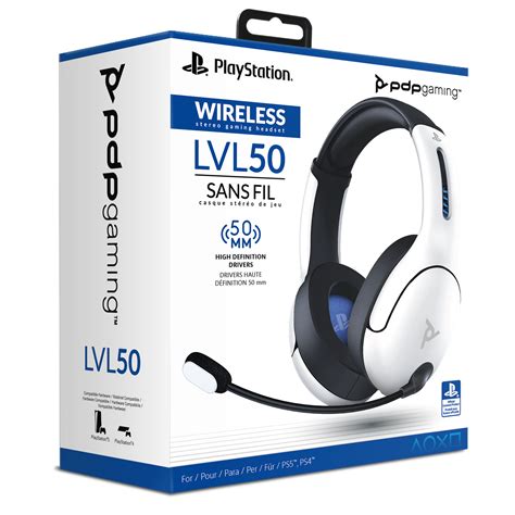 PlayStation 4/5 & PC White LVL50 Wireless Headset by PDP – PDP Gaming