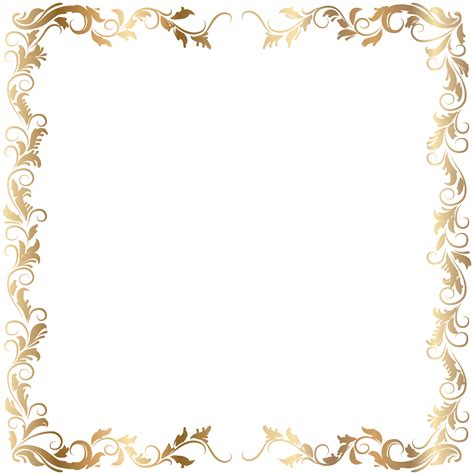 Gold Border Frame Deco Transparent Clip Art Image | Sexiz Pix
