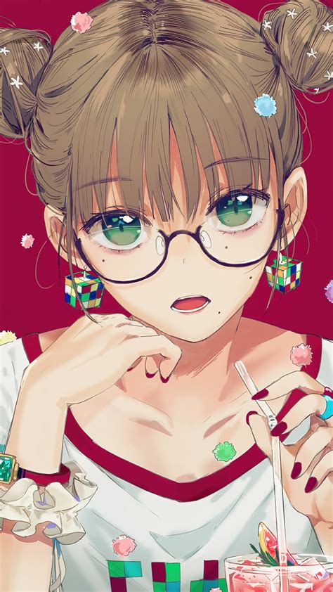 Cute, Anime Girls, Glasses HD Phone Wallpaper | Rare Gallery