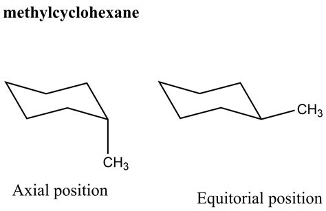 Solved: Draw two chair structures for methylcyclohexane, one with the methyl group axial and one ...