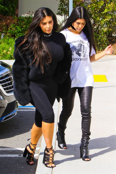 Kim and Kourtney Kardashian have a sisters day in Calabasas 3/9/2016 ...