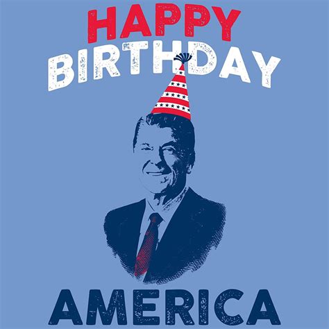 Ronald Reagan Happy Birthday America T Shirt America | Etsy