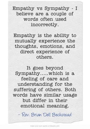 Quotes About Empathy Versus Sympathy. QuotesGram