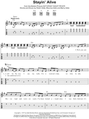 "Stayin' Alive" Sheet Music - 18 Arrangements Available Instantly ...