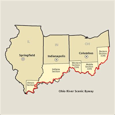 Ohio River Scenic Byway - Map | America's Byways | Scenic byway, Ohio river, Byways