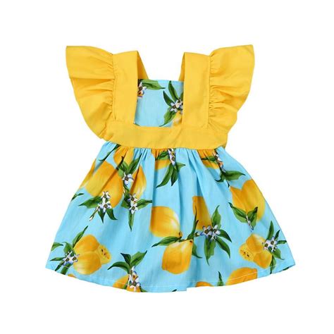 Ruffle Lemon Dress | Toddler girl dresses, Toddler dress, Lemon dress