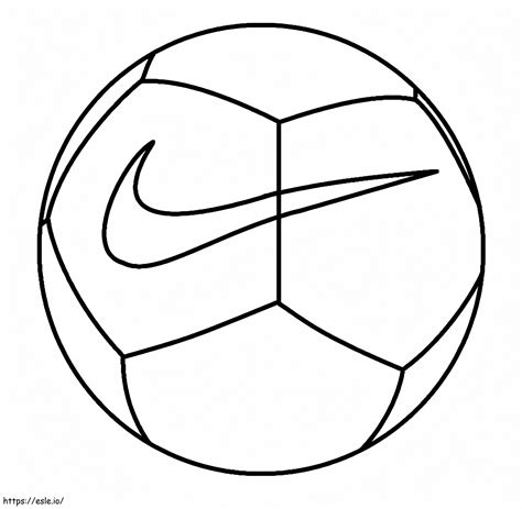 Coloriage Ballon de football Nike à imprimer dessin
